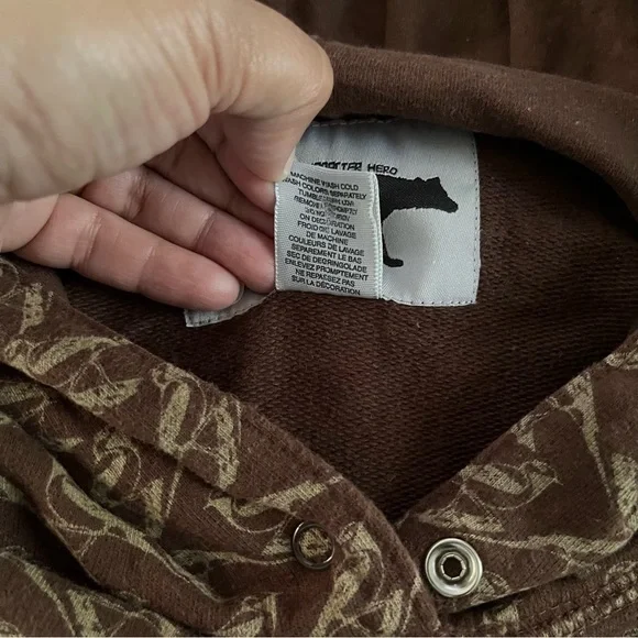 Urban Outfitters character hero All Over bird print brown hoodie - Picture 7 of 7